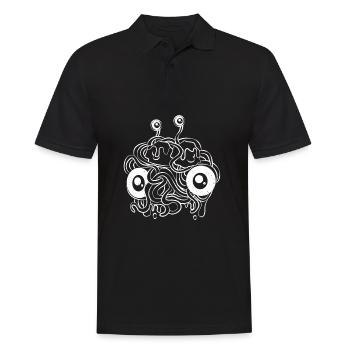 Spaghetti Monster Carbonara Bolognese Pasta Nudeln - Männer Poloshirt - Schwarz - Vorne - Kai (181cm)