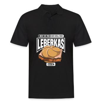 Leberkäse Leberkas Leberkäs Fleischkäse Semmel - Männer Poloshirt - Schwarz - Vorne - Kai (181cm)