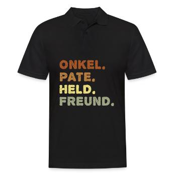Confirmation cadeau de filleule de la société oncle parrain - Polo Homme - noir - Devant - Kai (181cm)