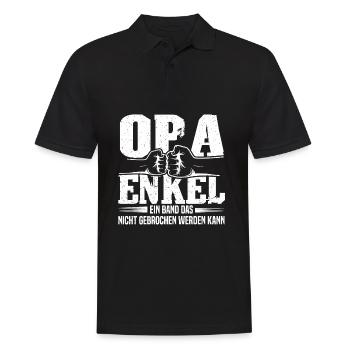 Opa Enkel Großvater Großpapa Opi Vatertag Enkel - Männer Poloshirt - Schwarz - Vorne - Kai (181cm)