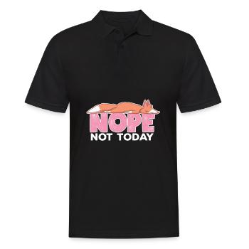 Nope Not Today Sleeping Fox Foxes Lover - Men's Polo Shirt - black - Front - Kai (181cm)