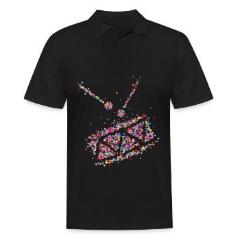 Drum Drummer Carnival Confetti 5th Season - Men's Polo Shirt - black - Front - Kai (181cm)