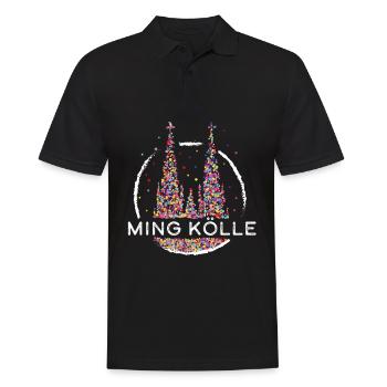 Ming Kölle Kölsch Köln Colonia Cologne Karneval - Männer Poloshirt - Schwarz - Vorne - Kai (181cm)