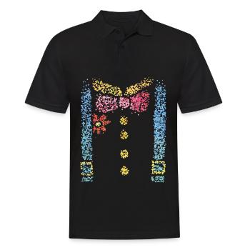 Clown Carnaval Carnaval Costume Remplacement Carnaval Fan - Polo Homme - noir - Devant - Kai (181cm)