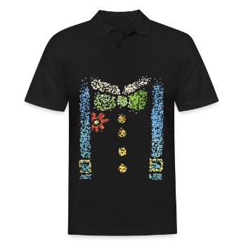 Costume Remplacement Carnaval Clown Clique Carnaval Jeck - Polo Homme - noir - Devant - Kai (181cm)