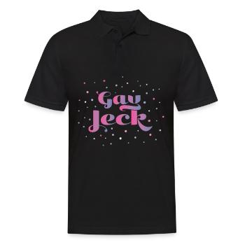 Gay Jeck LGBTQ Community Karneval 5. Jahreszeit - Männer Poloshirt - Schwarz - Vorne - Kai (181cm)