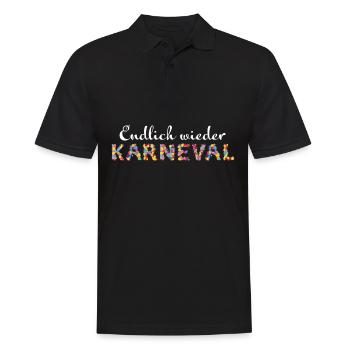 Karneval Fasching Kölle Alaaf Konfetti Jeck Narr - Männer Poloshirt - Schwarz - Vorne - Kai (181cm)
