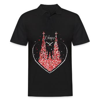 Kölner Dom Cologne Rot Weiss Karneval Kostümersatz - Männer Poloshirt - Schwarz - Vorne - Kai (181cm)