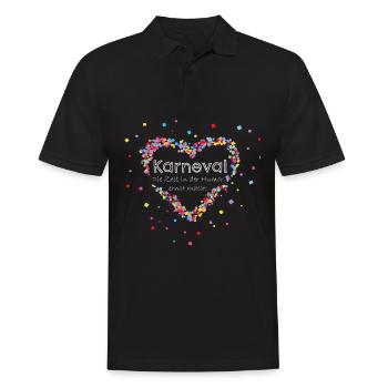 Karneval Fasching Konfetti 5. Jahreszeit Geschenk - Männer Poloshirt - Schwarz - Vorne - Kai (181cm)