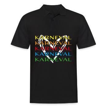 Karneval Fasching 5. Jahreszeit Kostümersatz - Männer Poloshirt - Schwarz - Vorne - Kai (181cm)