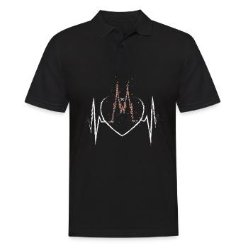 Cologne Carnival Cologne Kölle Heartbeat Carnival - Men's Polo Shirt - black - Front - Kai (181cm)