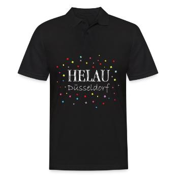 Helau Düsseldorf Karneval Konfetti Kostümersatz - Männer Poloshirt - Schwarz - Vorne - Kai (181cm)