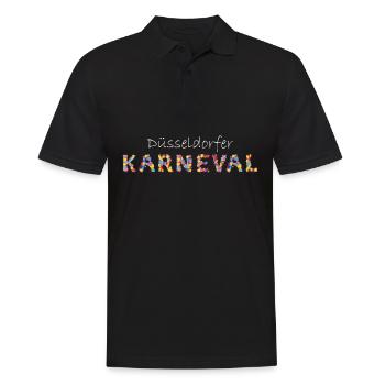 Düsseldorfer Karneval Koneffti Narr Närrin Jeck - Männer Poloshirt - Schwarz - Vorne - Kai (181cm)