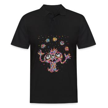 Karneval Fasching 5. Jahreszeit Kostümersatz - Männer Poloshirt - Schwarz - Vorne - Kai (181cm)