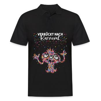 Karneval Konfetti Monster Alien Rosenmontag - Männer Poloshirt - Schwarz - Vorne - Kai (181cm)