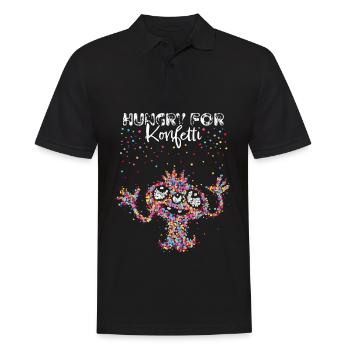 Konfetti Fasnacht Fasching Karneval Rosenmontag - Männer Poloshirt - Schwarz - Vorne - Kai (181cm)