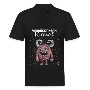 Karneval Fasnacht Konfetti Fastelovend Jeck - Männer Poloshirt - Schwarz - Vorne - Kai (181cm)