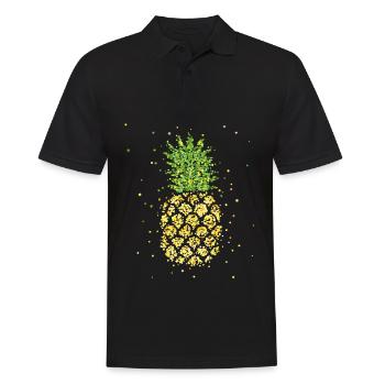 Pineapple Costume Replacement Carnival Carnival Confetti - Men's Polo Shirt - black - Front - Kai (181cm)