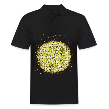 Lemon Costume Replacement Carnival Carnival Gift - Men's Polo Shirt - black - Front - Kai (181cm)