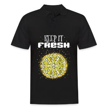 Lemon Costume Replacement Carnival Carnival Gift - Men's Polo Shirt - black - Front - Kai (181cm)
