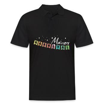 Mainzer Karneval Fasching Fasnacht Konfetti Mainz - Männer Poloshirt - Schwarz - Vorne - Kai (181cm)