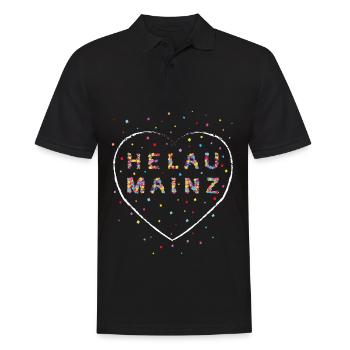 Helau Mainz Karneval Fasching Konfetti Fasnacht - Männer Poloshirt - Schwarz - Vorne - Kai (181cm)