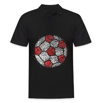 Football Red White Rut un Wiess Kölle Cologne Carnival - Men's Polo Shirt - black - Front - Kai (181cm)