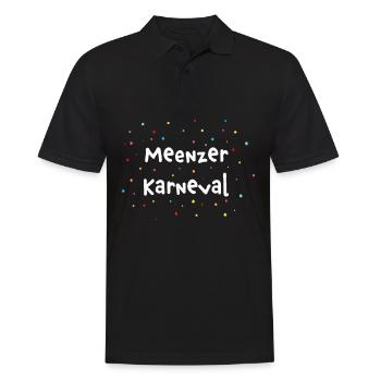 Meenz im Herz Karneval Fasching Konfetti Mainz - Männer Poloshirt - Schwarz - Vorne - Kai (181cm)