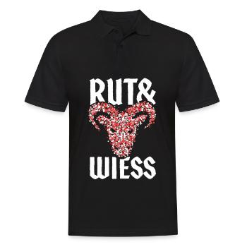 Geißbock Rut un Wiess Kölsch Köln Kölle Karneval - Männer Poloshirt - Schwarz - Vorne - Kai (181cm)