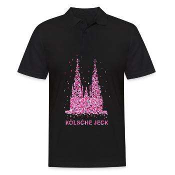 Confetti in the Heart Carnival Carnival Costume Replacement - Men's Polo Shirt - black - Front - Kai (181cm)