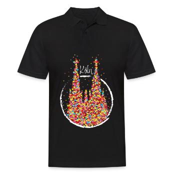 Cathédrale de Cologne Carnaval Carnaval Costume de remplacement Jeck - Polo Homme - noir - Devant - Kai (181cm)