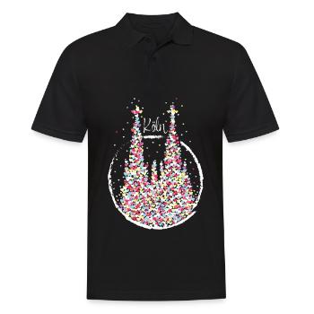 Carnaval de la cathédrale de Cologne Carnaval Kölsch Kölle Cologne - Polo Homme - noir - Devant - Kai (181cm)