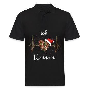 Wandern Trekking Weihnachtsmütze Christmas X-Mas - Männer Poloshirt - Schwarz - Vorne - Kai (181cm)