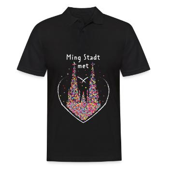 Kölner Karneval Dom Kölle Colonia Fasching Jeck - Männer Poloshirt - Schwarz - Vorne - Kai (181cm)
