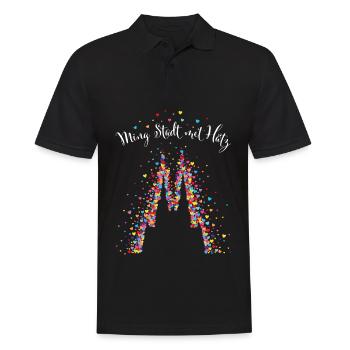 Kölner Karneval Dom Kölsch Kölle Köln Colonia - Männer Poloshirt - Schwarz - Vorne - Kai (181cm)