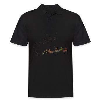 Père Noël Père Noël Fête de Noël - Polo Homme - noir - Devant - Kai (181cm)