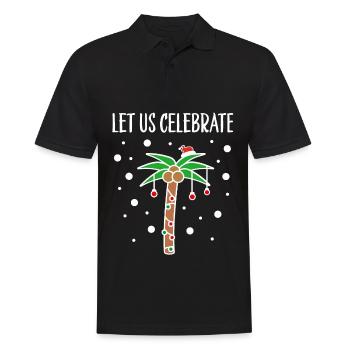 Tenue de Noël Palm Beach Mer Temps de Noël - Polo Homme - noir - Devant - Kai (181cm)