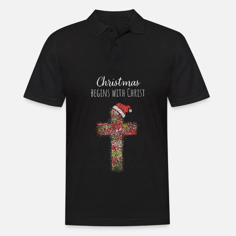 Weihnachtsgottesdienst Jesus Christ Kirche Advent - Männer Poloshirt - Schwarz
