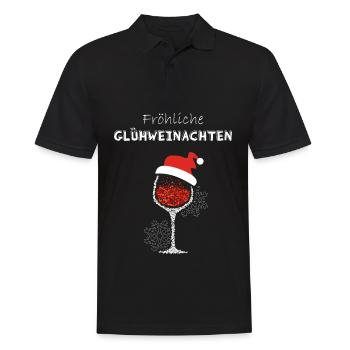 Glühweinachten Glühwein Nikolausmütze Glühweinzeit - Männer Poloshirt - Schwarz - Vorne - Kai (181cm)