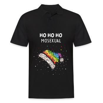Gay Santa Hat Gay Arc-en-ciel LGBTQ - Polo Homme - noir - Devant - Kai (181cm)