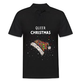 Chapeau de Noël queer LGBTQ Pride - Polo Homme - noir - Devant - Kai (181cm)