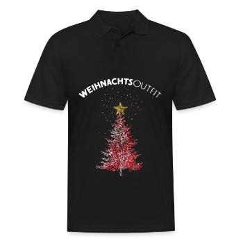 Weihnachtsbaum Christbaum Weihnachtsstern Stern - Männer Poloshirt - Schwarz - Vorne - Kai (181cm)