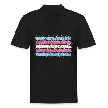 Transgender Transsexual Transsexual Flag - Men's Polo Shirt - black - Front - Kai (181cm)