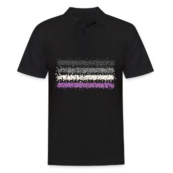 Asexuel Asexualité ACE Asexuel Drapeau LGBTQ - Polo Homme - noir - Devant - Kai (181cm)
