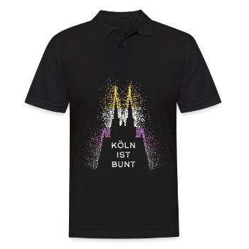 Cathédrale de Cologne Cologne Kölle Asexualité asexuée - Polo Homme - noir - Devant - Kai (181cm)