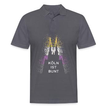 Cathédrale de Cologne Cologne Kölle Asexualité asexuée - Polo Homme - charbon - Devant - Nico (186cm)