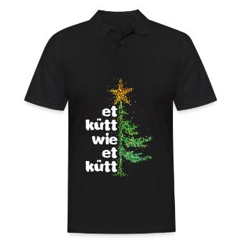Et Kütt Wie Et Kütt Kölsch Köln Weihnachtsbaum - Männer Poloshirt - Schwarz - Vorne - Kai (181cm)