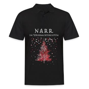 Karnevalfan Fasnacht Konfetti Weihnachtsmuffel - Männer Poloshirt - Schwarz - Vorne - Kai (181cm)