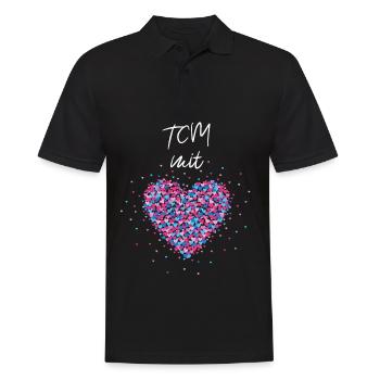 TCM mit Herz Akupunktur Akupressur Chinesisch Thai - Männer Poloshirt - Schwarz - Vorne - Kai (181cm)
