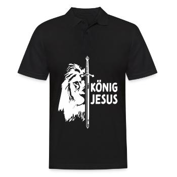 Roi Jésus Lion Juda Dieu chrétien chrétien - Polo Homme - noir - Devant - Kai (181cm)